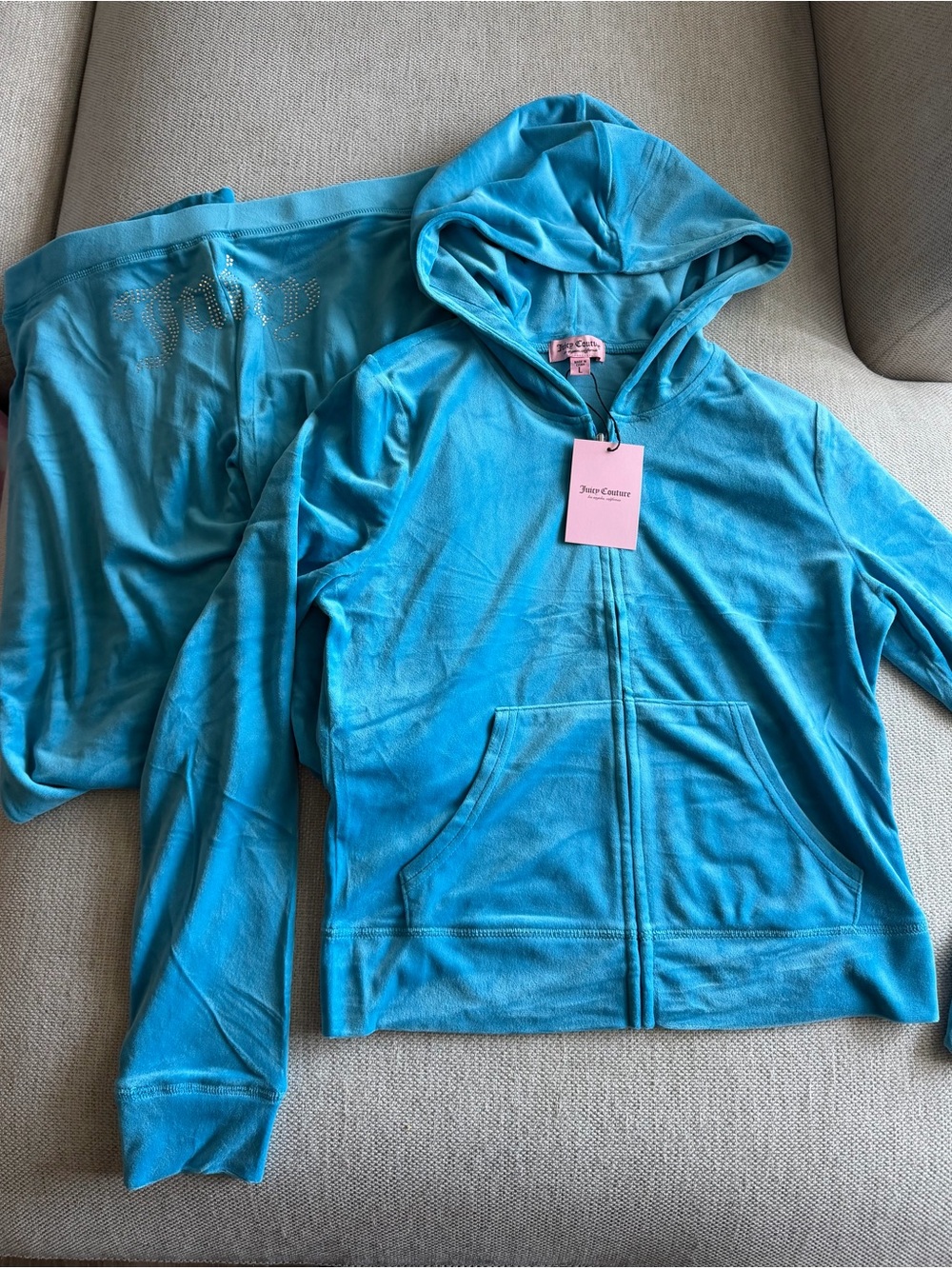 Juicy Couture Velour Zip Hoodie and Pants Set